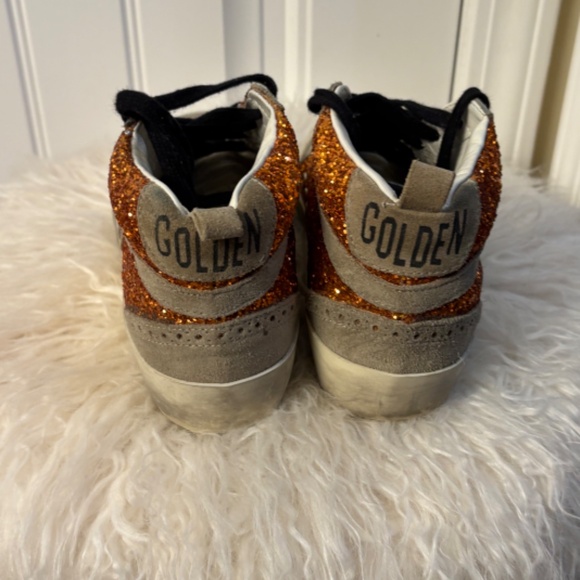 Golden Goose Orange Glitter Midstars - Picture 3 of 12